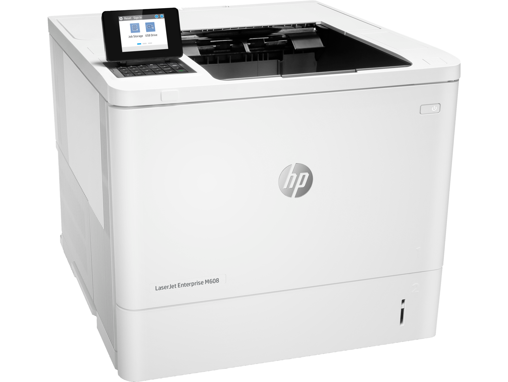 HP LaserJet Enterprise M608n - Impresora - B/N - láser - A4/Legal - 1200 x 1200 ppp - hasta 61 ppm - capacidad: 650 hojas - USB 2.0, Gigabit LAN, host USB 2.0