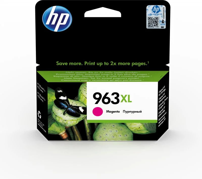 HP 963XL - 23.25 ml - Alto Rendimento - magenta - original - tinteiro - para Officejet 9012, Officejet Pro 90XX