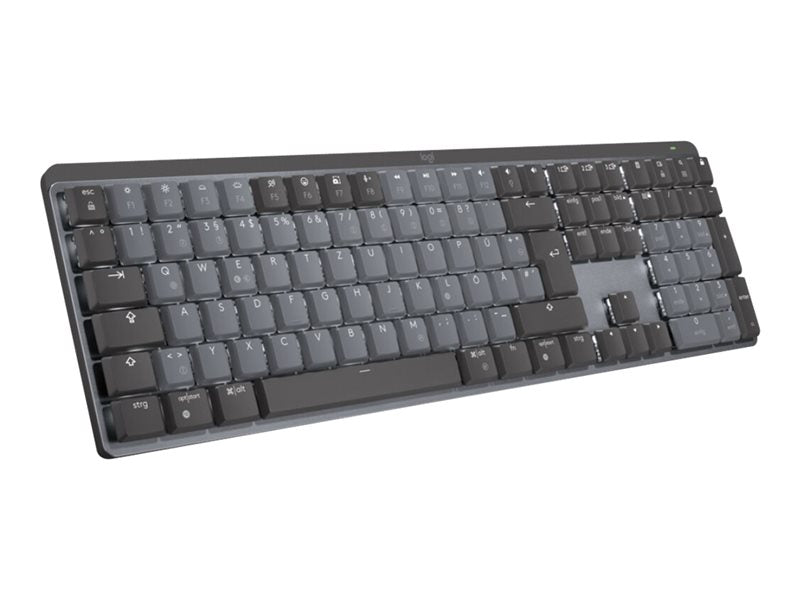 Logitech Master Series MX Mechanical - Teclado - retroiluminação - sem fios - Bluetooth LE - QWERTY - Padrão internacional americano - interruptor: Linear - grafite