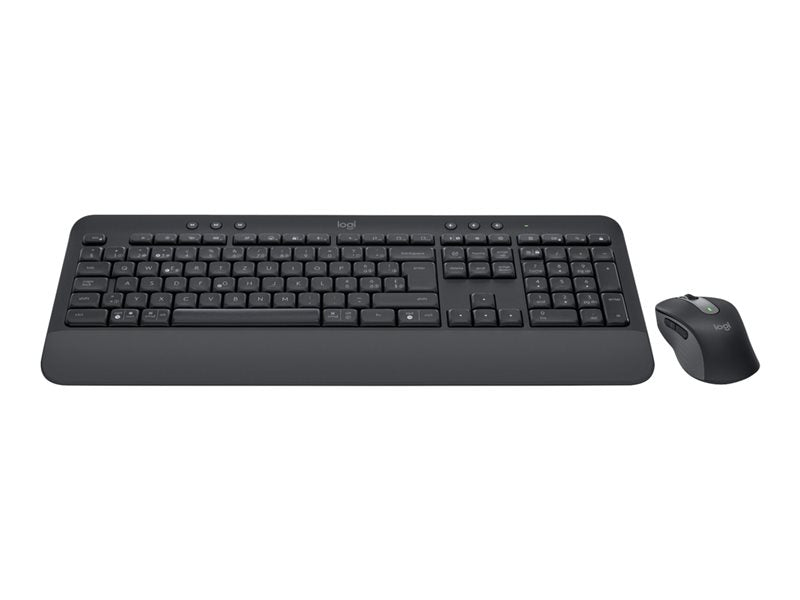 Logitech Signature MK650 for Business - Conjunto de teclado e rato - sem fios - 2.4 GHz, Bluetooth LE - AZERTY - Francês - grafite