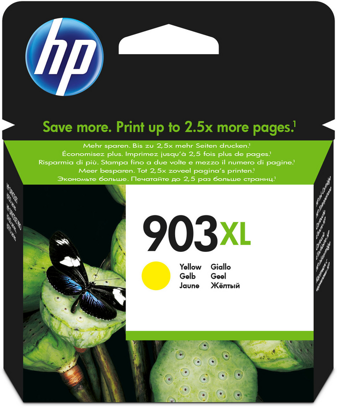HP 903XL - 8.5 ml - Alto Rendimento - amarelo - original - blister - tinteiro - para Officejet 69XX, Officejet Pro 69XX