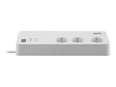 APC SurgeArrest Essential - Surge Protector - AC 230 V - 2300 Watt - output connectors: 6 - Belgium, France - white (PM6-FR)