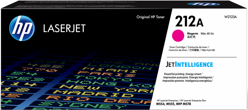 HP 212A - Magenta - Genuine - LaserJet - Toner Cartridge (W2123A) - for Color LaserJet Enterprise MFP M578, LaserJet Enterprise Flow MFP M578