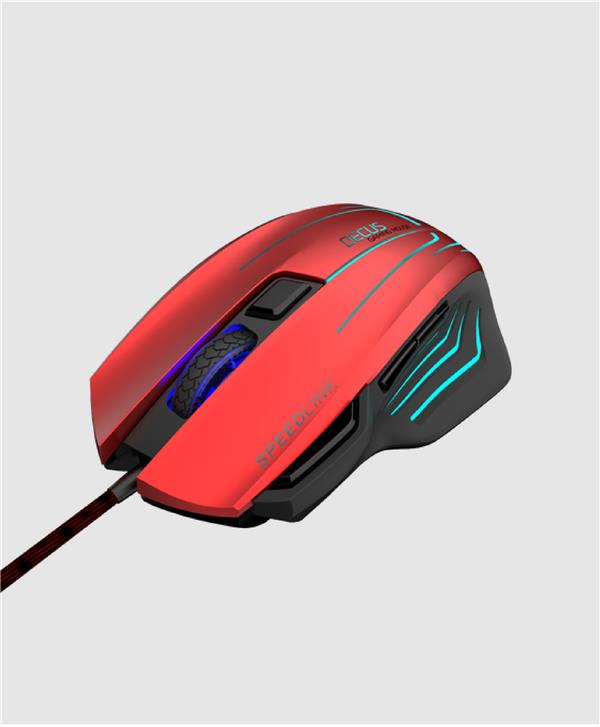 DECUS  RESPEC Gaming Mouse black-red