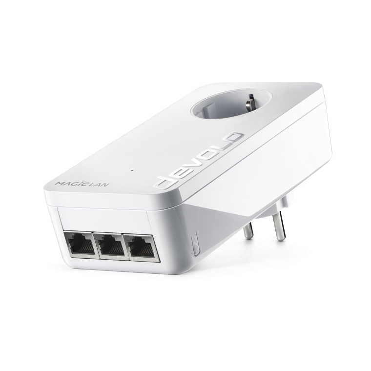 devolo Magic 2 LAN triple, Adap adicional, Velocidade PLC até 2400Mbps c/ 3 portas Gigabit - PT8509