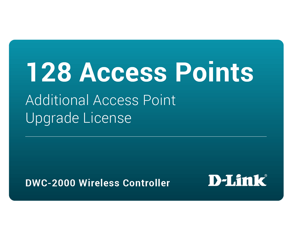 Licencia D-Link Business Wireless Plus - Licencia de actualización - 128 puntos de acceso administrados - para controlador inalámbrico D-Link DWC-2000