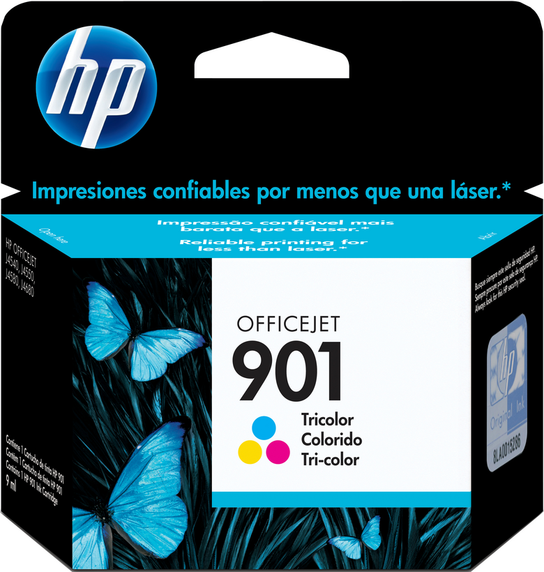 HP 901 - 9 ml - color (cyan, magenta, yellow) - original - ink cartridge - for Officejet 4500, 4500 G510, J4524, J4535, J4540, J4550, J4585, J4624, J4640, J4660, J4680