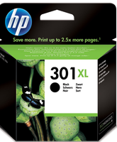 HP 301XL - 8 ml - High Yield - black - original - ink cartridge - for Deskjet 1050A J410, 1051A J410, 10XX, 10XX J410, 15XX, 2000, 2050 J510, 2050A J510, 2054A J510, 25XX, 3000, 3050 J610A, J610A, 613 , 3052A J611, 3054A J611, 3055A J611, 3057A J611,