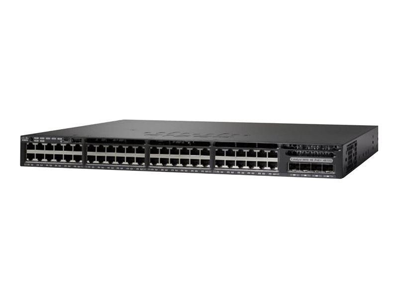 Cisco Catalyst 3650-48PS-L - Switch - Administrado - 48 x 10/100/1000 (PoE+) + 4 x SFP - escritorio, montable en riel - PoE+ (390 W) (WS-C3650-48PS-L)