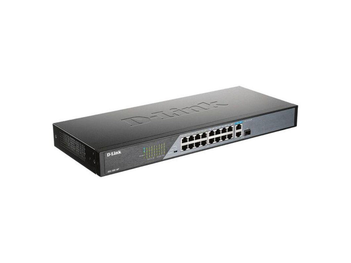 CONMUTADOR D-LINK 18 PUERTOS 10/100 VIGILANCIA POE DE LARGO ALCANCE NO GESTIONADO