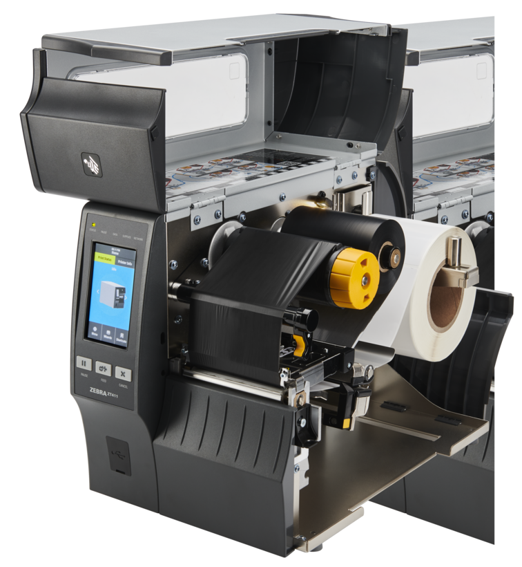 Zebra ZT400 Series ZT411 - Label Printer - Direct Thermal / Thermal Transfer - Roll (11.4 cm) - 203 dpi - Up to 356 mm/sec - USB 2.0, LAN, Serial, USB Host, Bluetooth 4.1 - Peeler
