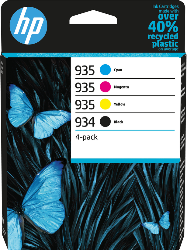 HP 934/935 - Pack of 4 - Black, Yellow, Cyan, Magenta - Genuine - Ink Cartridge - for Officejet 6820, Officejet Pro 6230 ePrinter, 6830