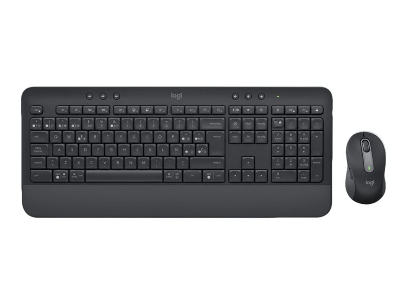 Logitech Signature MK650 for Business - Conjunto de teclado e rato - sem fios - 2.4 GHz, Bluetooth LE - QWERTY - Espanhol - grafite