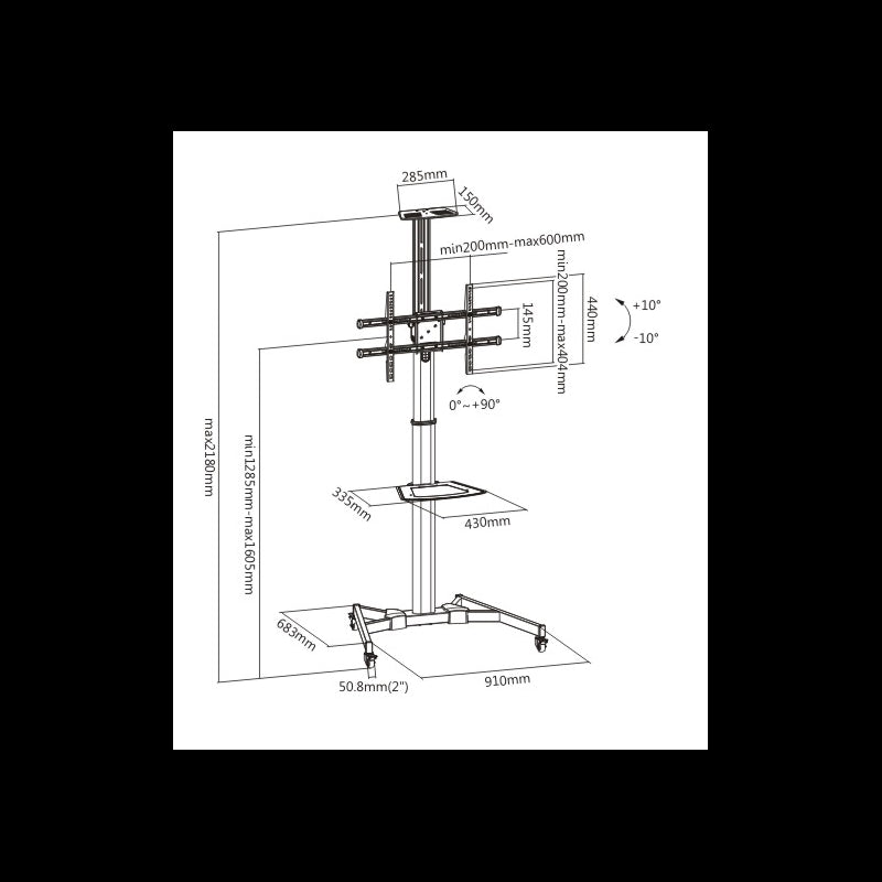 SOPORTE MONITOR SUELO RUEDAS