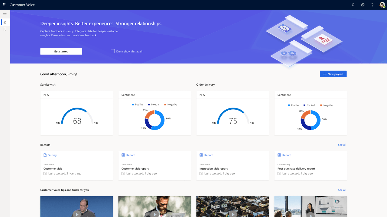 Microsoft Dynamics 365 - Customer Data Platform - Primera aplicación de Dynamics 365 - Customer Voice