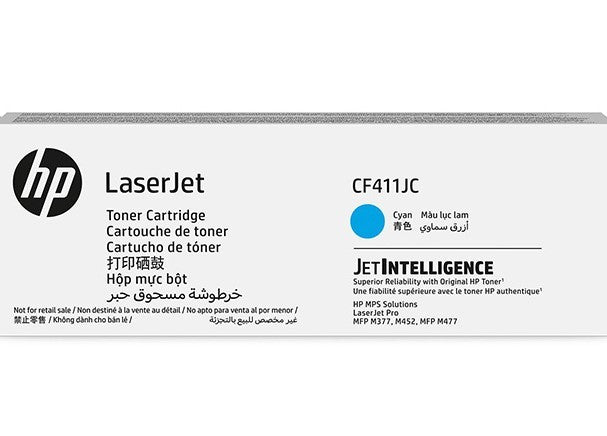 HP 410 - Ultra High Yield - Cyan Blue - Genuine - LaserJet - Toner Cartridge (CF411JC) - for Color LaserJet Pro M452, MFP M377, MFP M477