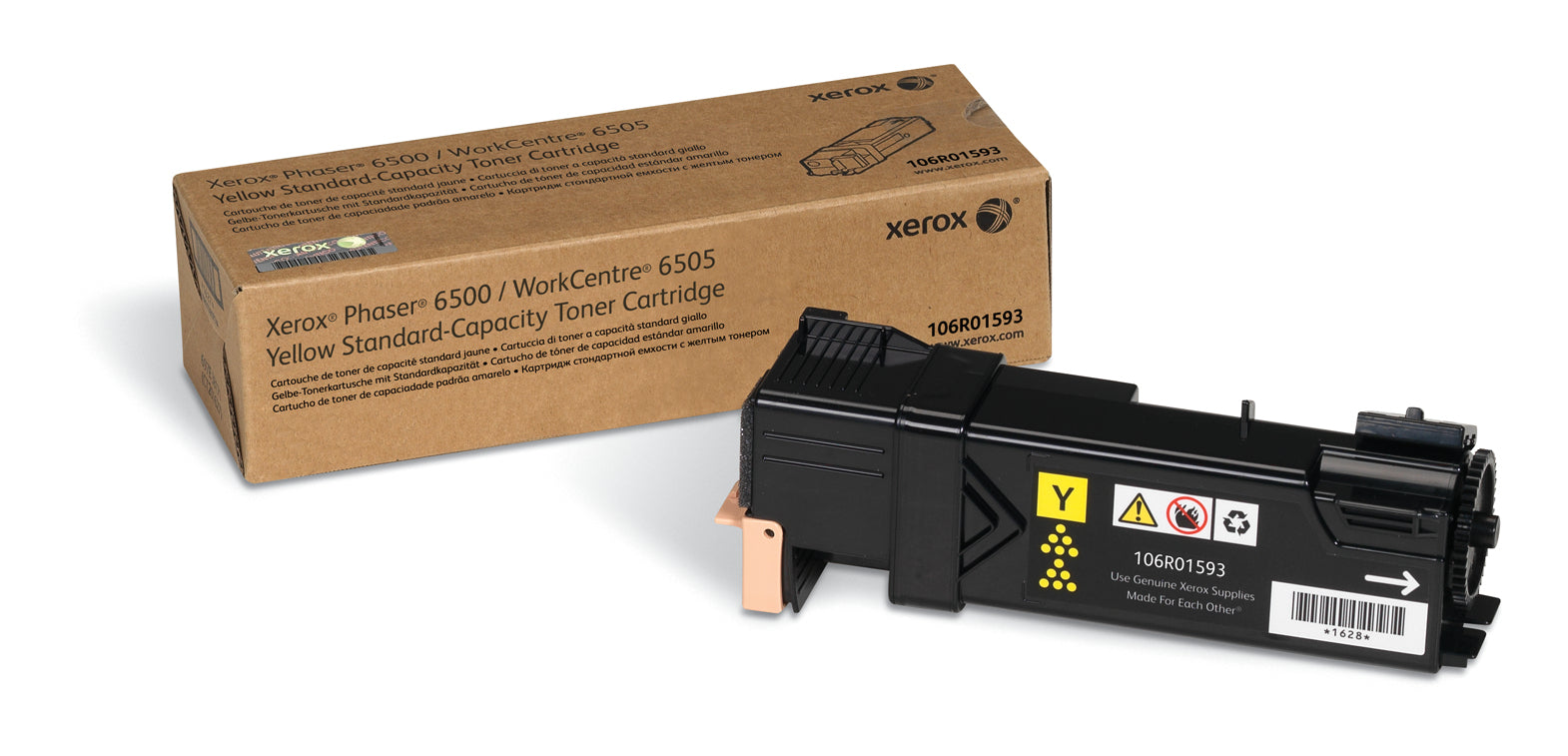 Xerox Phaser 6500 - Yellow - original - toner cartridge - for Phaser 6500, WorkCentre 6505