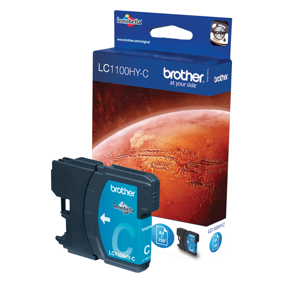 Brother LC1100HYC - Alto Rendimento - azul cyan - original - tinteiro - para Brother DCP-6690CW, MFC-5890CN, MFC-6490CW (LC1100HYCBPDR)