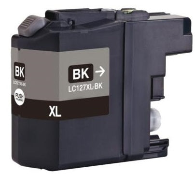 Brother LC127XLBKBPDR - High Capacity - Black - Original - Blister with Acoustic / Electromagnetic Alarm - Ink Cartridge - for Brother DCP-J4110DW, MFC-J4410DW, MFC-J4510DW, MFC-J4610DW, MFC-J4710DW (LC127XLBKBPDR)
