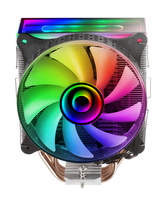 Cooler MARS GAMING MCPU-VR CPU COOLER,DUAL INFINITE MIRROR ARGB,SILENT PWM FAN, 4X HEATPIPE,180W,BLK (MCPUVR)