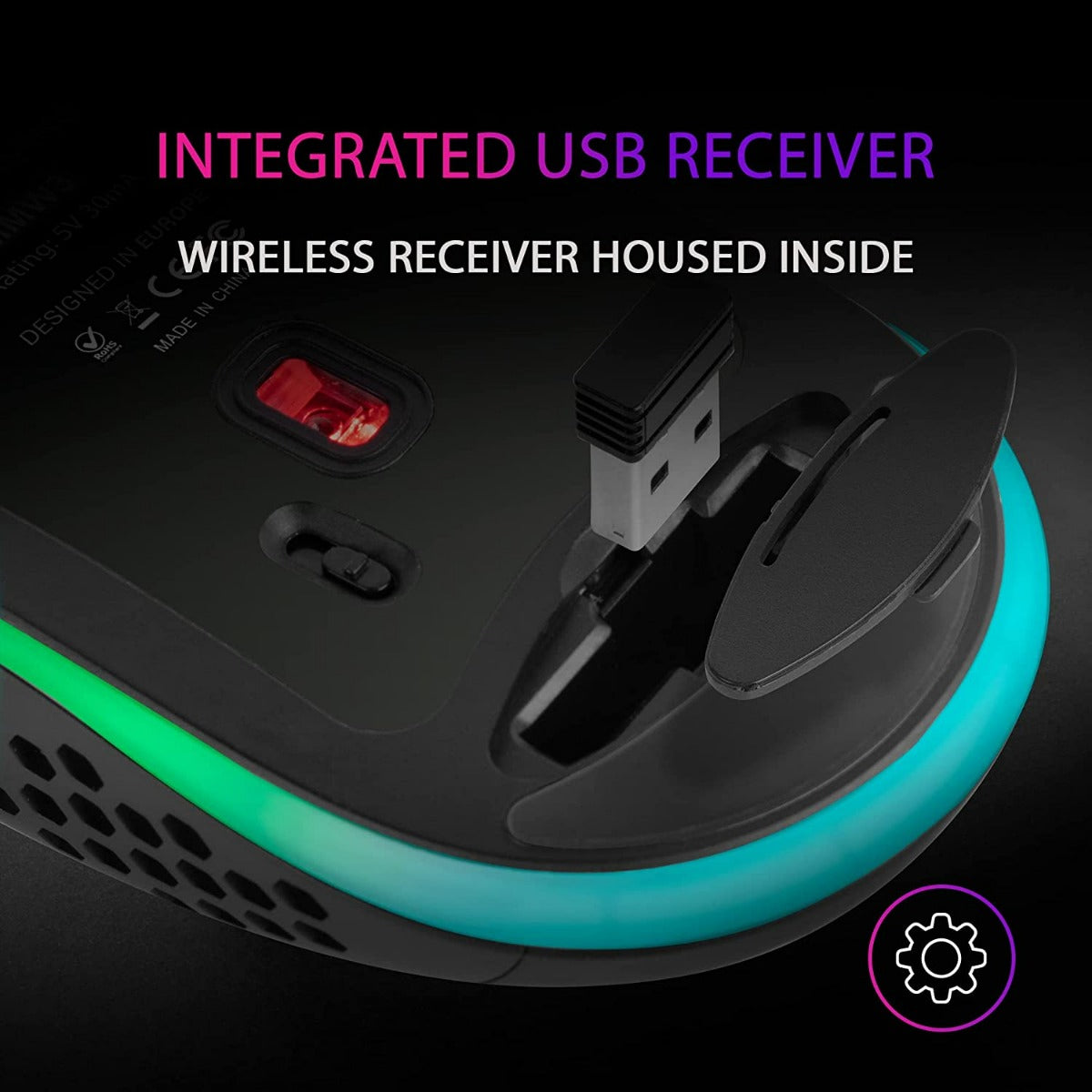 Rato MARS GAMING MMW3 WIRELESS MOUSE, 79G ULTRA-LIGH, RECHARGEABLE BATTERY, BLACK (MMW3)