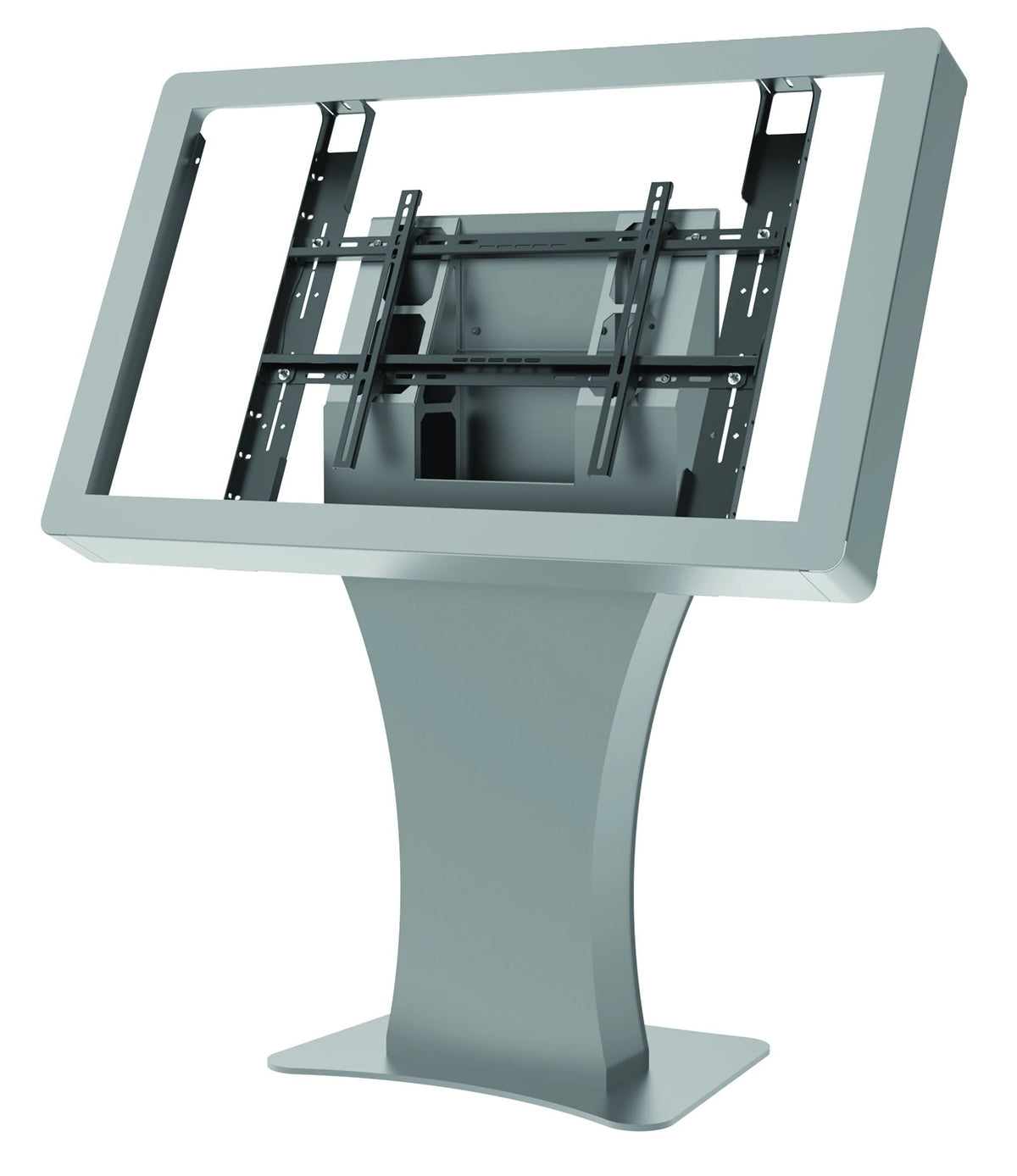 Peerless Landscape Kiosk KILH555-S-EUK - Platform - for LCD display - lockable - silver - screen size: 55" - mounting interface: 700 x 400 mm - floor stand