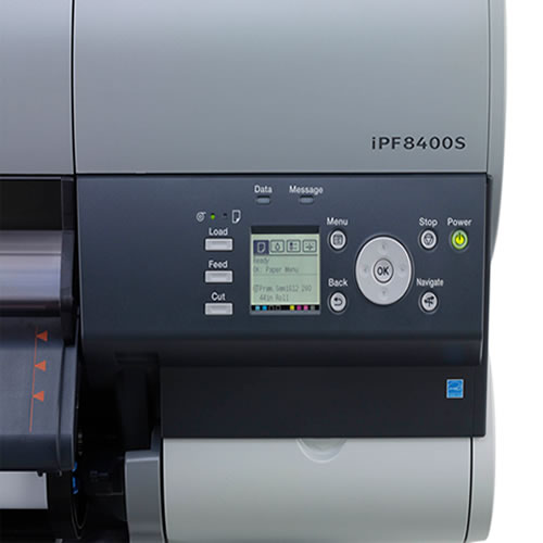 Canon imagePROGRAF iPF8400S - 44" large format printer - color - inkjet - Roll (111.8 cm) - USB 2.0, Gigabit LAN