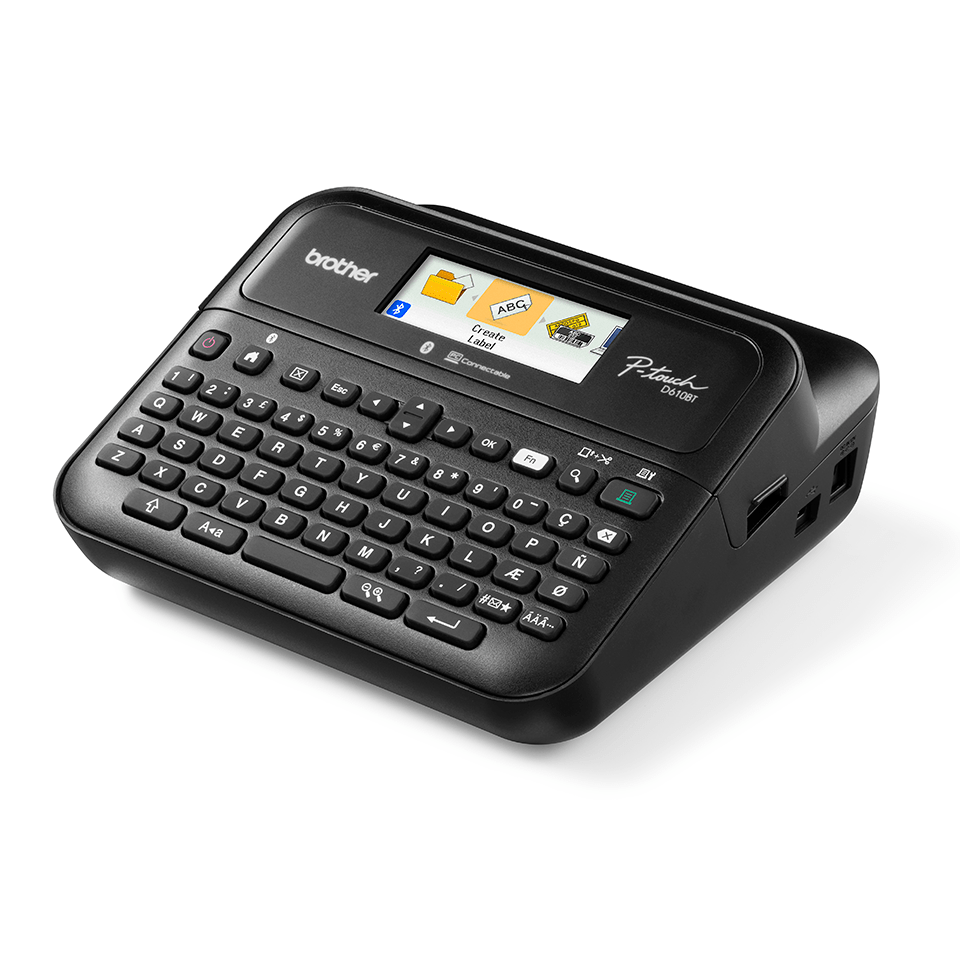 Brother P-Touch PT-D610BTVP - Label Maker - B/W - thermal transfer - 24 mm wide - 180 x 360 dpi - up to 30 mm/sec - USB, Bluetooth - cutter - mirror print, vertical print - black