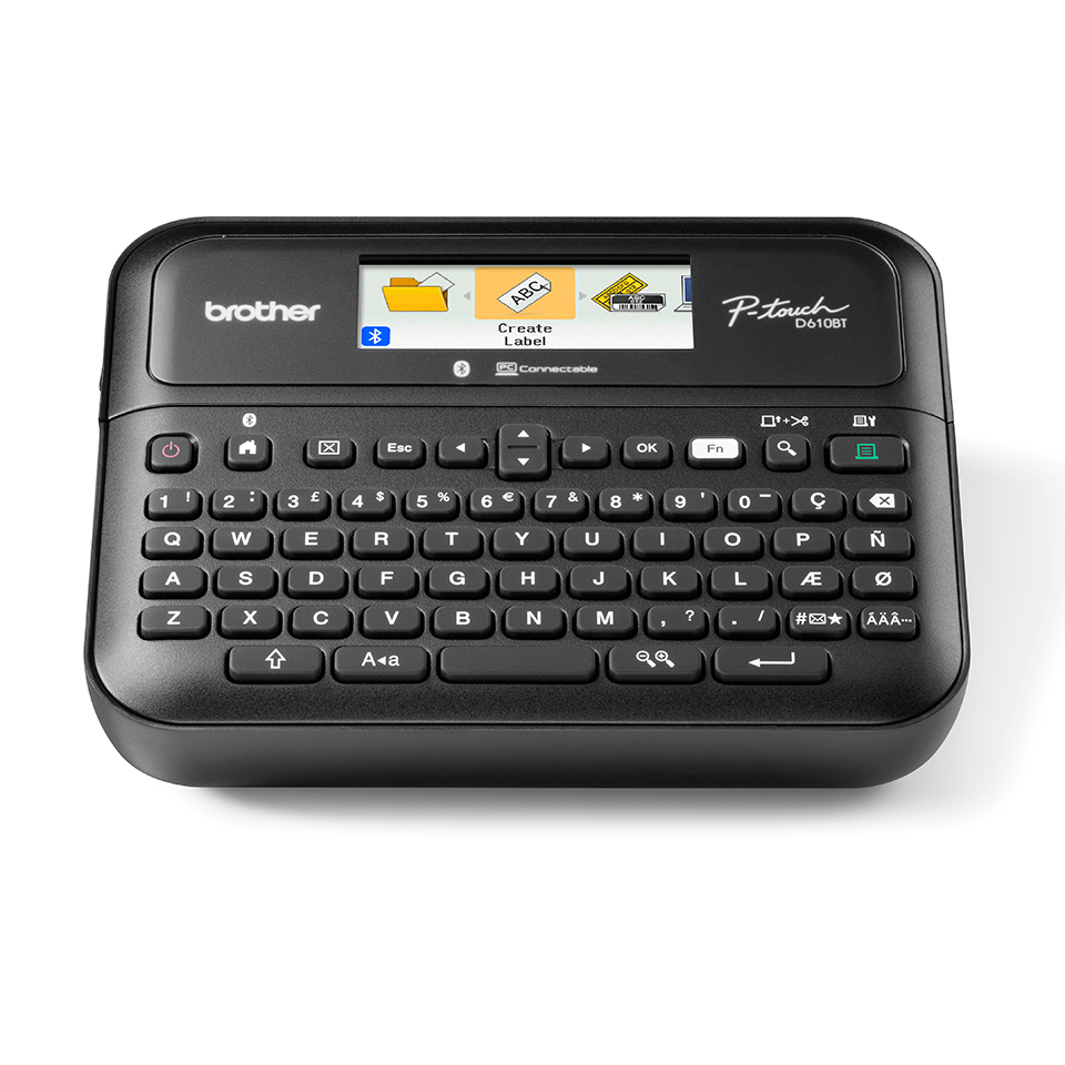 Brother P-Touch PT-D610BTVP - Label Maker - B/W - thermal transfer - 24 mm wide - 180 x 360 dpi - up to 30 mm/sec - USB, Bluetooth - cutter - mirror print, vertical print - black