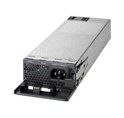 Cisco Config 1 - Fuente de alimentación - conectable en caliente/redundante (módulo enchufable) - 80 PLUS Platinum - 100-240 V CA - 715 vatios - para Catalyst 9300 (715 vatios), 9300 (escala superior) (715 vatios), 9300L (715 vatios)