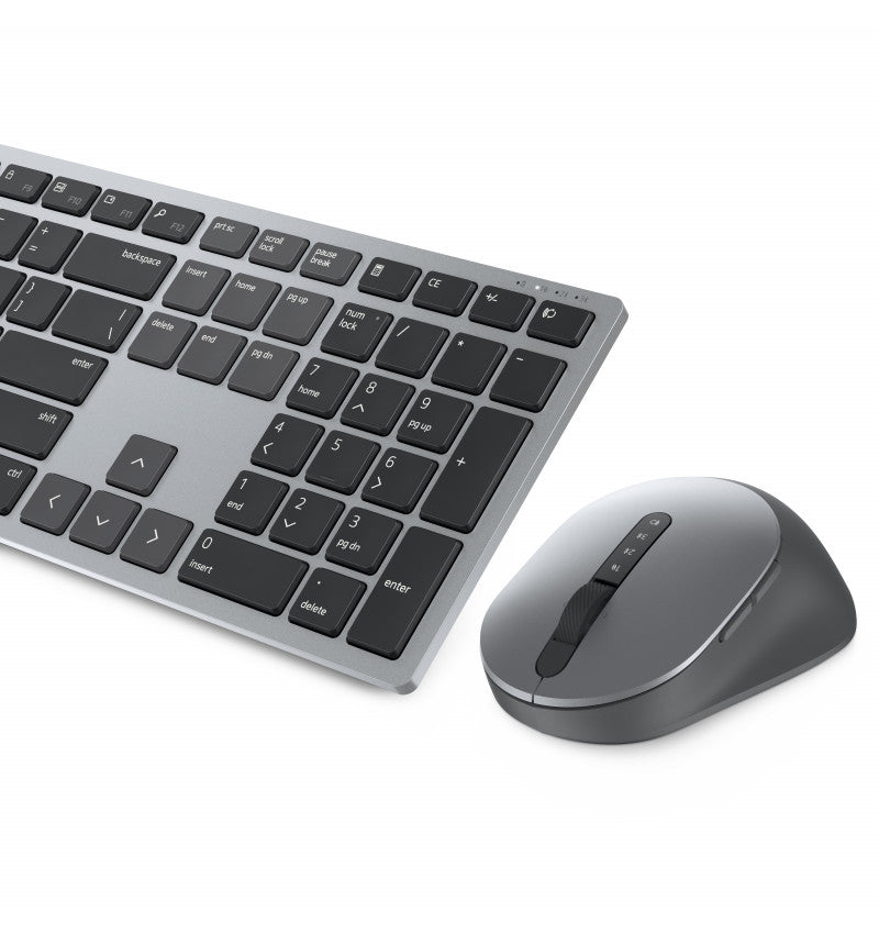 Dell Premier Multi-Device KM7321W - Conjunto de teclado e rato - sem fios - 2.4 GHz, Bluetooth 5.0 - QWERTY - Português - cinzento titã