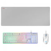 MARS GAMING MCPX GAMING 3IN1 RGB Keyboard, KEYBOARD, MOUSE, XL MOUSEPAD, WHITE, PORTUGUESE (MCPXWPT)