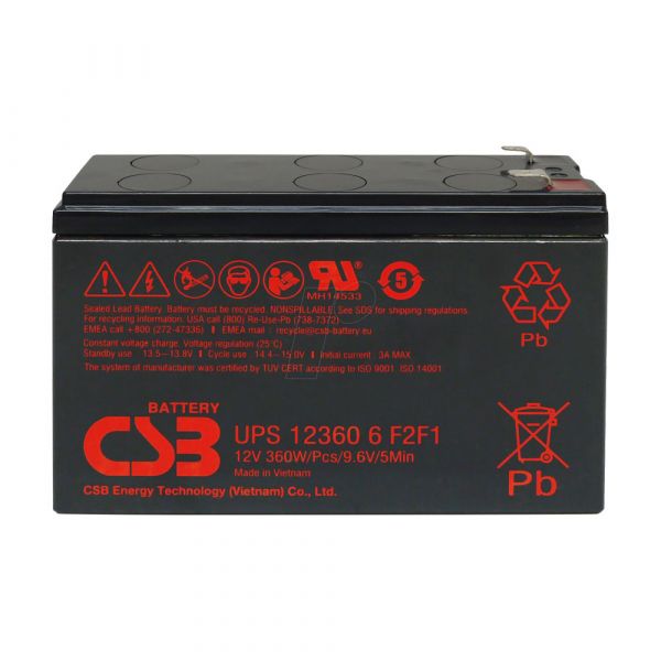 Battert 12V 7Ah SLIM UPS123606F2F1 (BAT 12-7 SLIM)