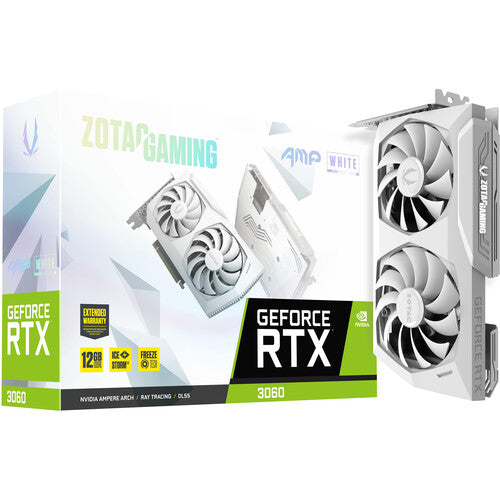 VGA ZOTAC GAMING RTX3060 AMP WHITE EDITION 12GB GDDR6 HDMI/3DP