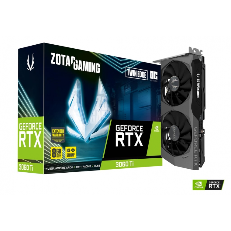 VGA ZOTAC GAMING RTX3060TI TWIN EDGE OC 8GB GDDR6X HDMI/3DP