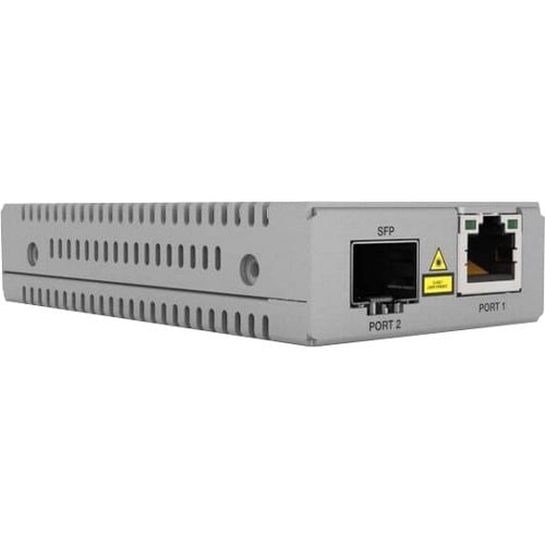 Allied Telesis TAA (Federal) 10/100/1000T to 100/1000X/SFP Media & Rate Converter, Multi-region PSU 