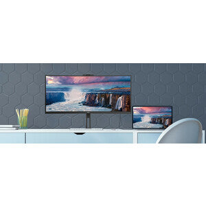 AOC MONITOR VA 34 21:9 WQHD HDMI DP USB-C COLUNAS WEBCAM HAS CU34V5CW/BK