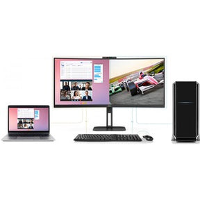 AOC MONITOR VA 34 21:9 WQHD HDMI DP USB-C WEBCAM SPEAKERS HAS CU34V5CW/BK