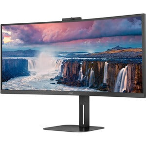 AOC MONITOR VA 34 21:9 WQHD HDMI DP USB-C COLUNAS WEBCAM HAS CU34V5CW/BK