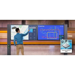 Samsung QM55B-T 1386.84 mm LCD Digital Signage Display - Energy Star - Touchscreen Cortex A72 1.70 GHz - 3840 x 2160 - Edge LED - 400 cd/m² - 2160p - USB - HDMI - Serial - Wireless LAN - Bluetooth - Ethernet - Tizen 6.5