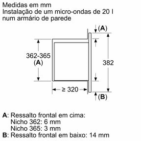 Bosch BEL623MS3 20 L 800 W Built-in Stainless Steel Microwave with Grill – Series 2 
