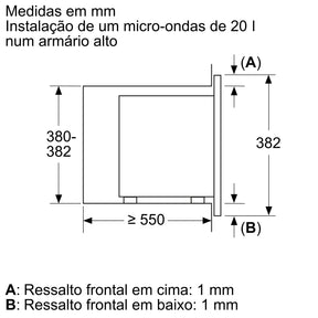 Bosch BEL623MS3 20 L 800 W Built-in Stainless Steel Microwave with Grill – Series 2 