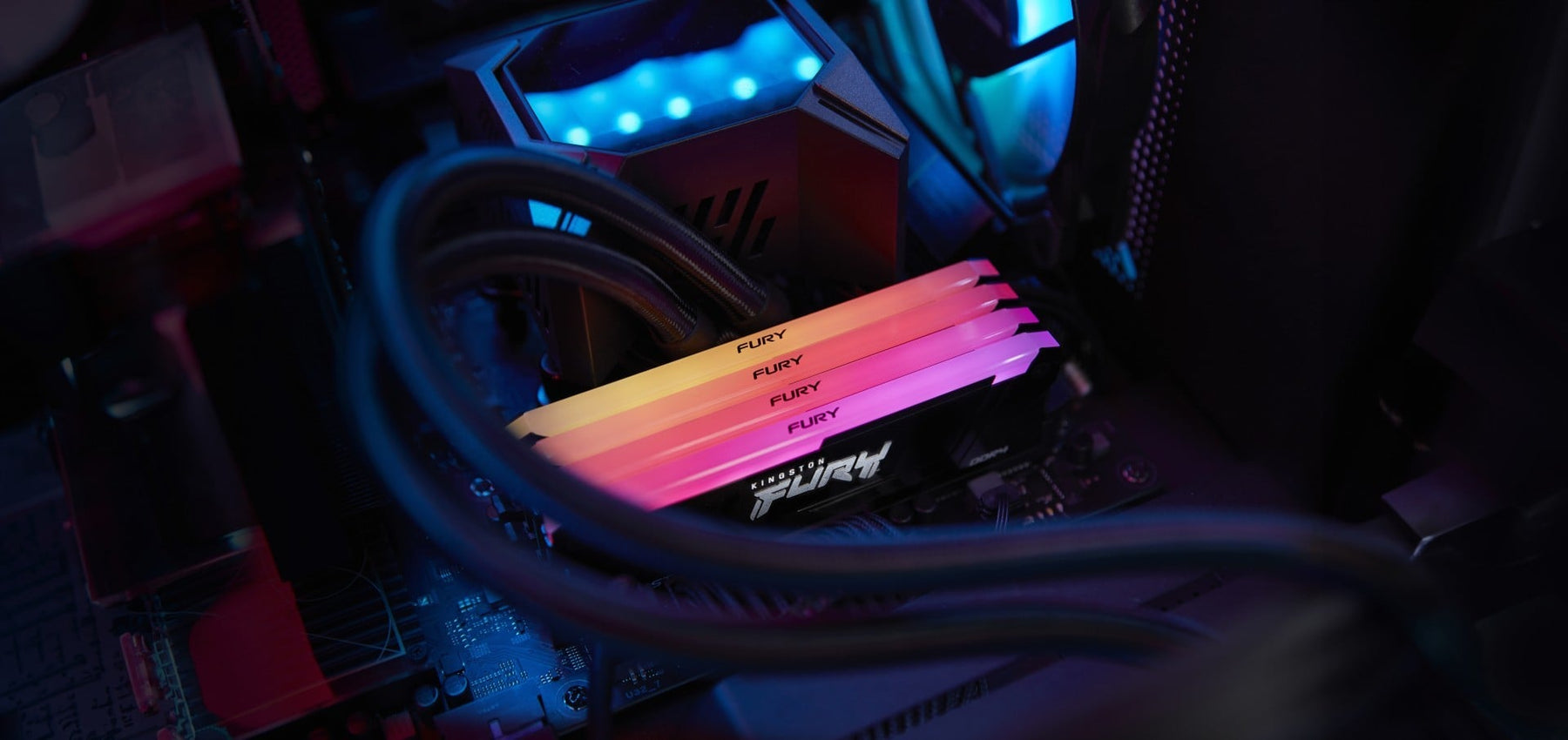 Kingston FURY Beast RGB Black 32 GB Kit, 2 x 16 GB, DDR4 3600 MT/s, CL18, XMP