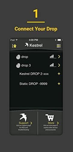 Monitor de temperatura y registrador de datos inalámbrico Kestrel DROP D1 