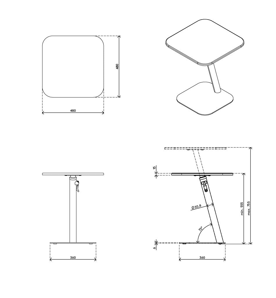 Mesa portátil Bento® ajustable 450