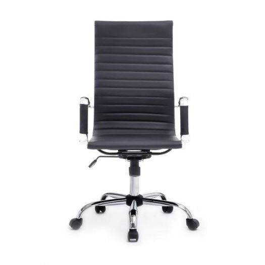 EQUIP EXECUTIVE OFFICE CHAIR RIBED UPHOLSTERY HIGH BACK