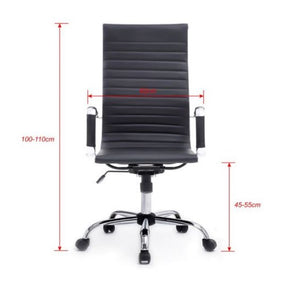 EQUIP EXECUTIVE OFFICE CHAIR RIBED UPHOLSTERY HIGH BACK