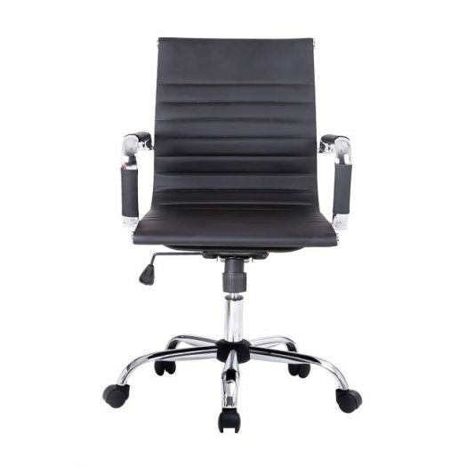 EQUIP EXECUTIVE OFFICE CHAIR RIBED UPHOLSTERY MEDIUM BACKREST