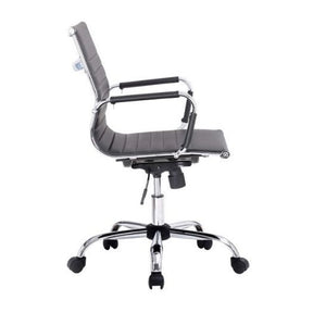 EQUIP EXECUTIVE OFFICE CHAIR RIBED UPHOLSTERY MEDIUM BACKREST