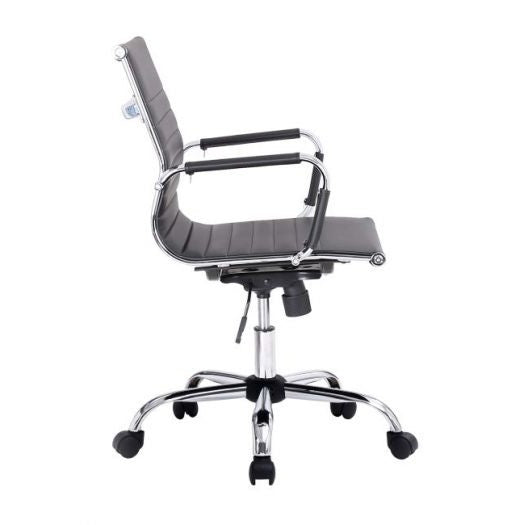 EQUIP EXECUTIVE OFFICE CHAIR RIBED UPHOLSTERY MEDIUM BACKREST